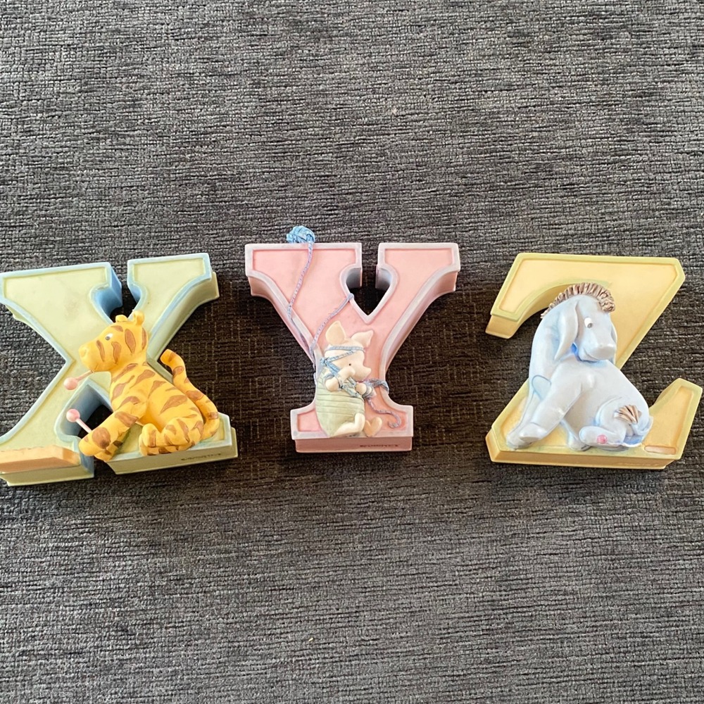 Disney Classic Winnie the Pooh Alphabet Letters X Y Z Tigger Piglet Eeyore